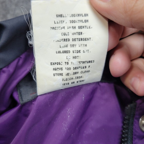 VTG REI Jacket Womens 8 Purple Water Resistant Storm Fitted Hooded Full Zip - Picture 8 of 8